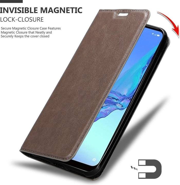 Actual product image Cadorabo Book Invisible Magnet Cover (Oppo A53)