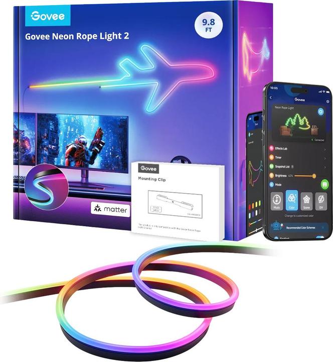 Produktbild Govee Neon Preinstalled Strip Light (Mehrfarbig, 500 cm, Indoor)