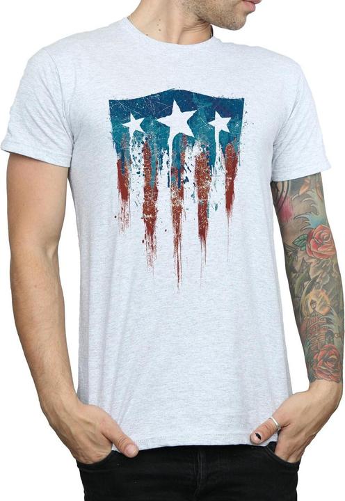 Produktbild Captain America Flagge Schild TShirt (L)