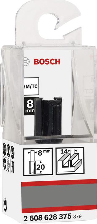 Produktbild Bosch Professional Zubehör Nutfräser, 8 mm, D1 14 mm, L 20 mm, G 51 mm