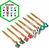Produktbild Puckator Minecraft set of 8 coloured erasable pens (8x)