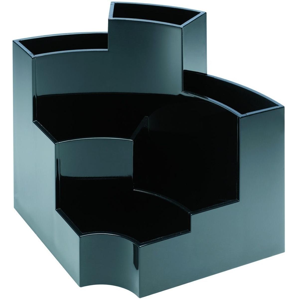 Alco, Schreibtisch Accessoire, Schreibtischbutler 6 Fächer Kunststoff schwarz