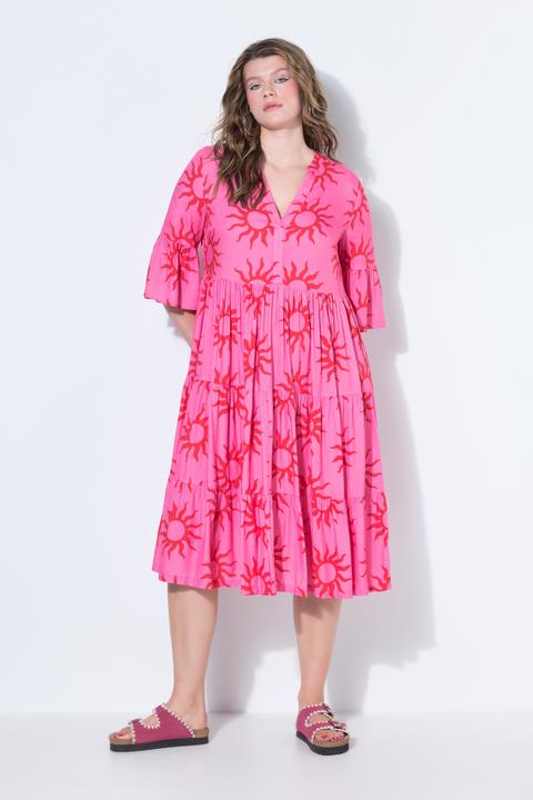 Actual product image Studio Untold Sun Print Flounce Panel Dress (46)