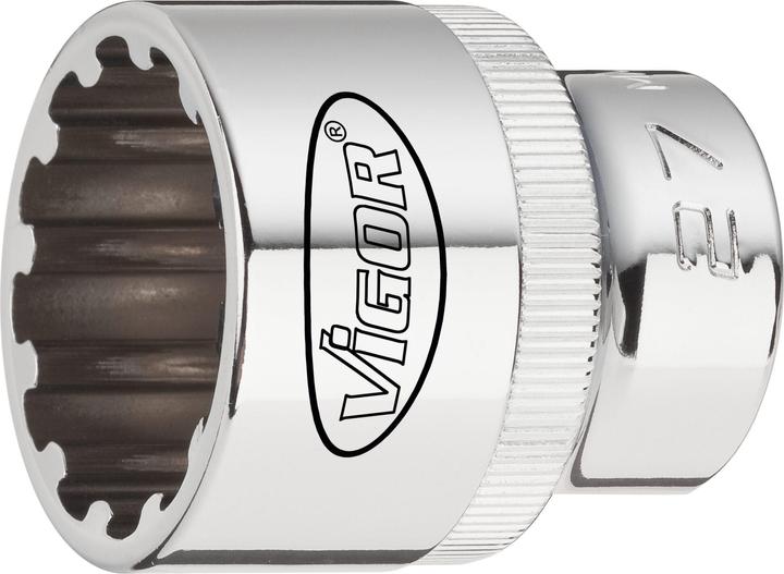 Produktbild Vigor Multiprofil Steckschlüsseleinsatz Satz ∙ V1898 ∙ Vierkant12,5 mm (1/2 Zoll) ∙ Multiprofil ∙ 1… (10 mm, 11 mm, 12 mm, 13 mm, 14 mm, 15 mm, 16 mm, 17 mm, 18 mm, 19 mm, 20 mm, 21 mm, 22 mm, 24 mm, 27 mm, 30 mm, 32 mm)