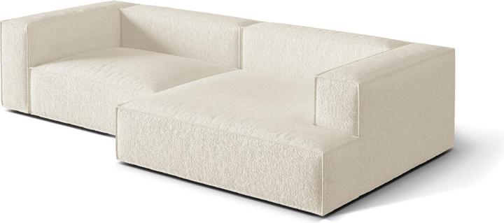 Image du produit Micadoni Bouclé Canapé D'Angle Droit Modulaire, "Nuria", 4 Places, Ivoire, 147x292x72 Fabriqué en Europe (Canapé d’angle)