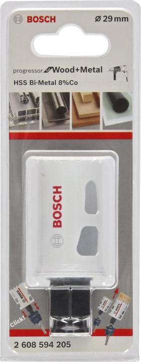 Immagine prodotto Bosch Professional Zubehör Sega a tazza Progressor per legno e metallo, 29 mm (1 1)
