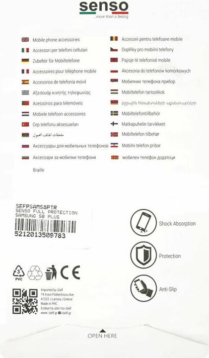 Image du produit Senso Back Cover+verre trempé Samsung S8 Plus (Samsung Galaxy S8+)