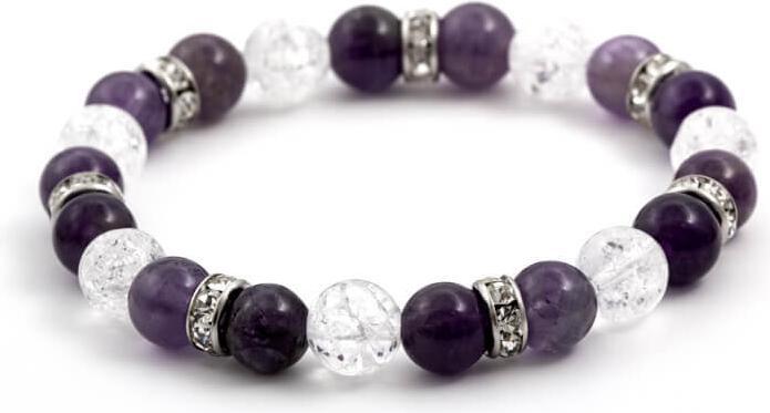Produktbild Beneto Bead bracelet made of amethyst and crystal MINK69 / 18