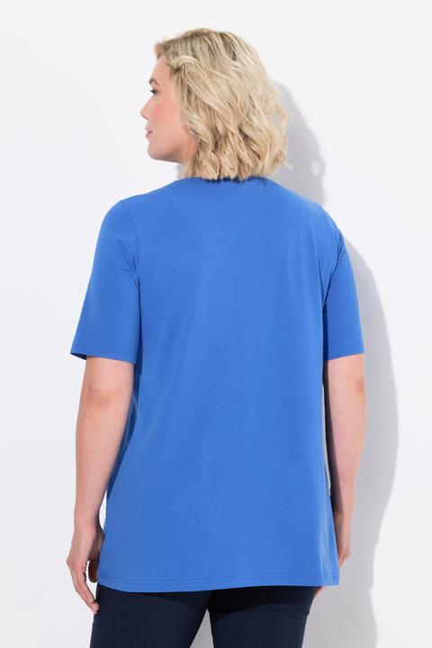 Immagine prodotto Ulla Popken T-shirt dal taglio svasato con scollo a tunica e mezze maniche (62)