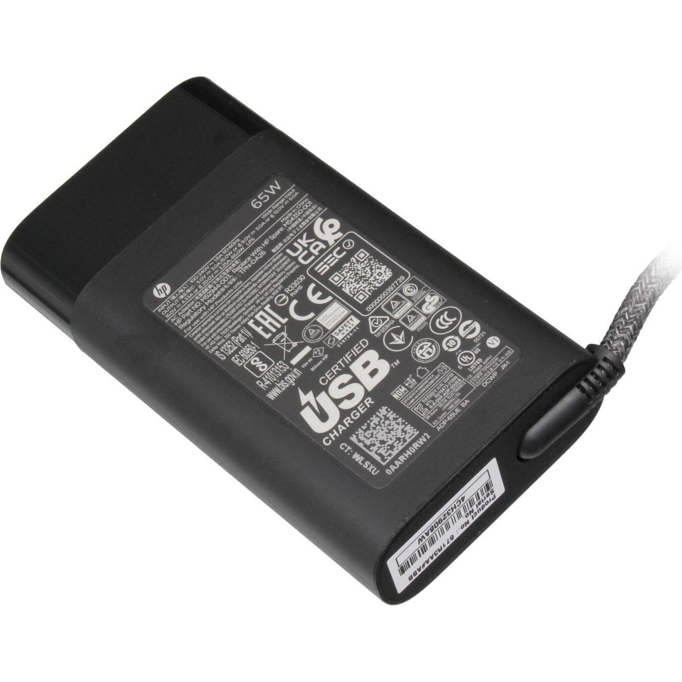 HP L04540-001 (65 W), Notebook Netzteil, Schwarz