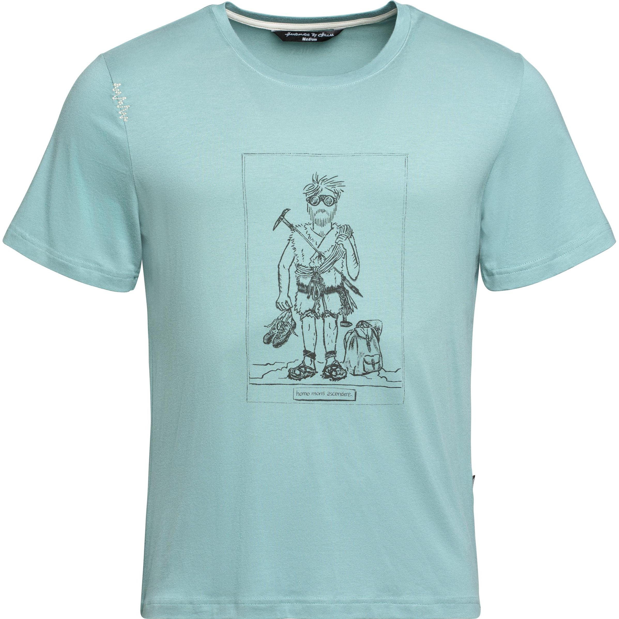 Chillaz, Herren, Shirt, Homo Mons Ascendere T-Shirt, Türkis, (L)