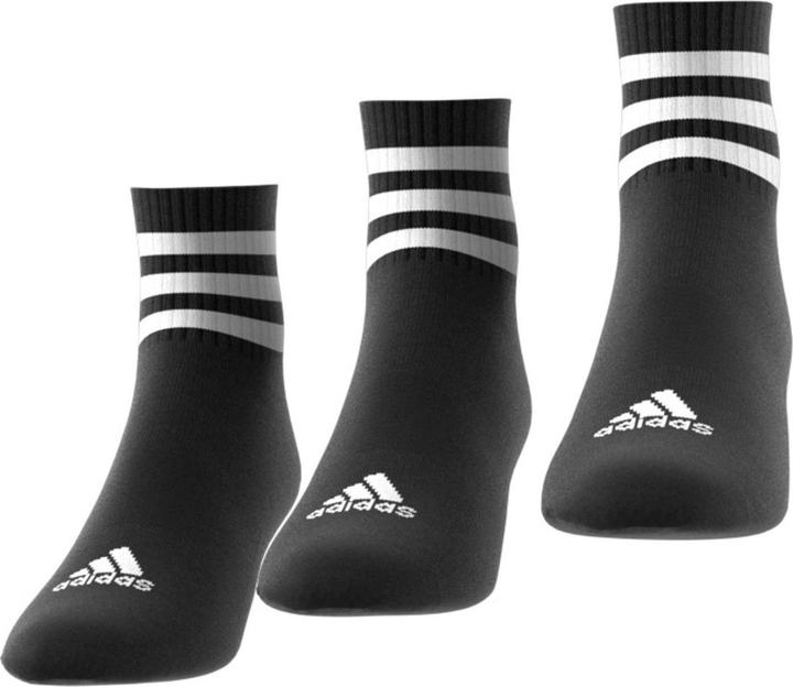 Actual product image adidas 3-Stripes Cushioned Sportswear Mid-Cut Socks (3 pairs) (34 - 36)