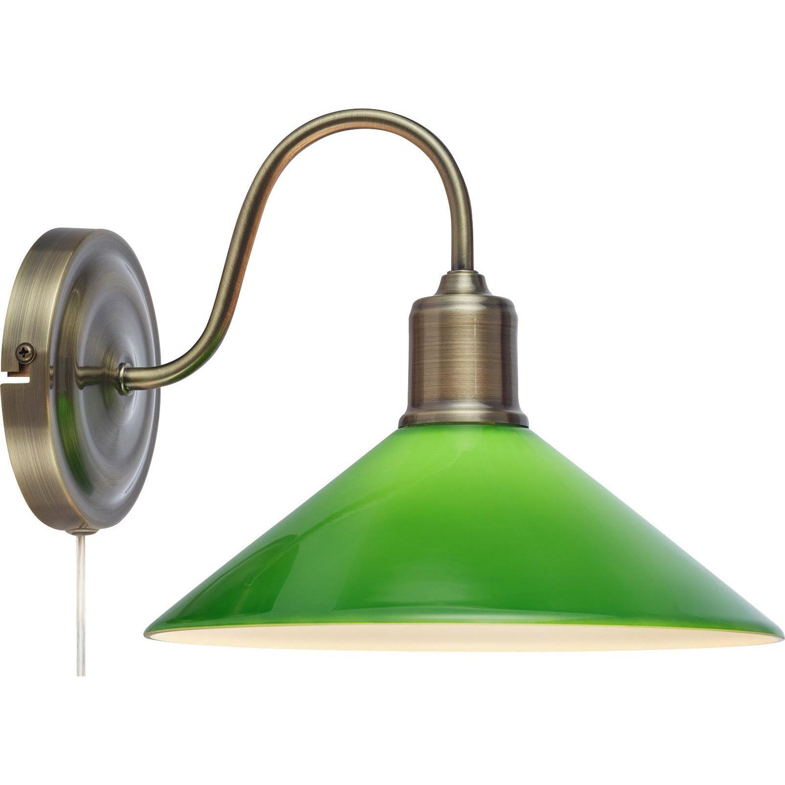 Markslöjd, Applique + Plafoniera, VELA Wall 1L Antique Brass/Green