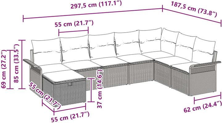 Produktbild vidaXL Gartensofa-set