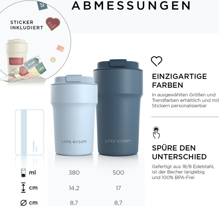 Actual product image Lars Nysøm Stainless steel thermo mug Bevaegelse (0.38 l)