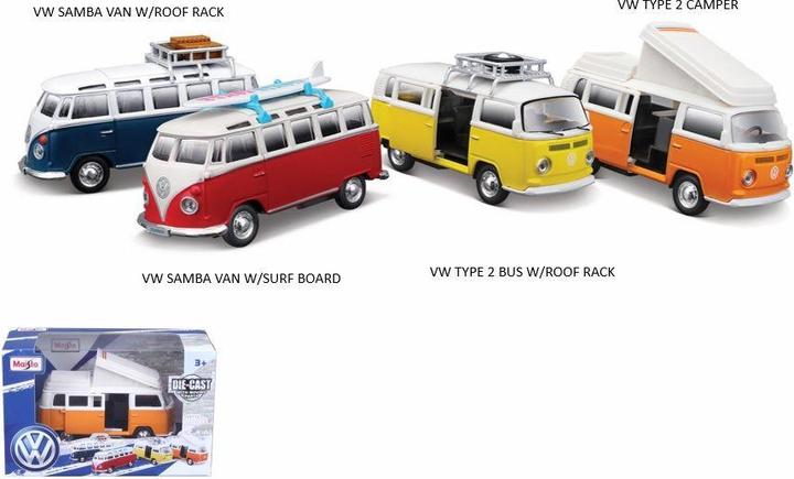 Maisto 1:36 car model VW Van Samba, assorted, 21237