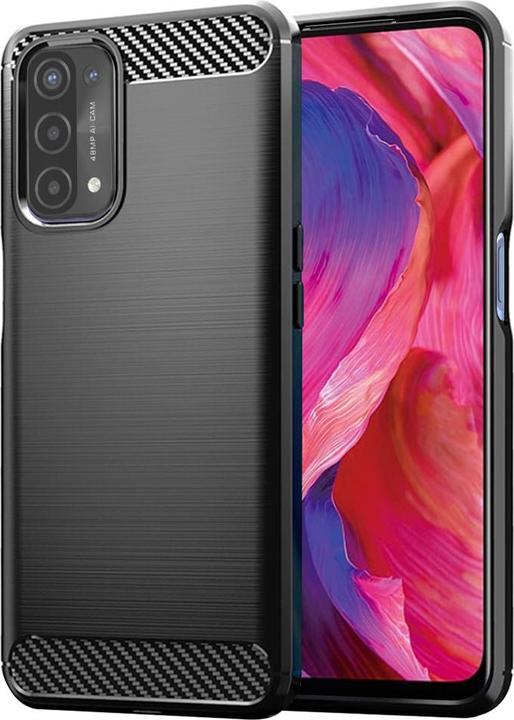 Techsuit - Carbon Silicone - Oppo A54 5G / A74 5G / OnePlus Nord N200 5G - Black (Oppo A74 5G, OnePlus Nord N200 5G, Oppo A54 5G)