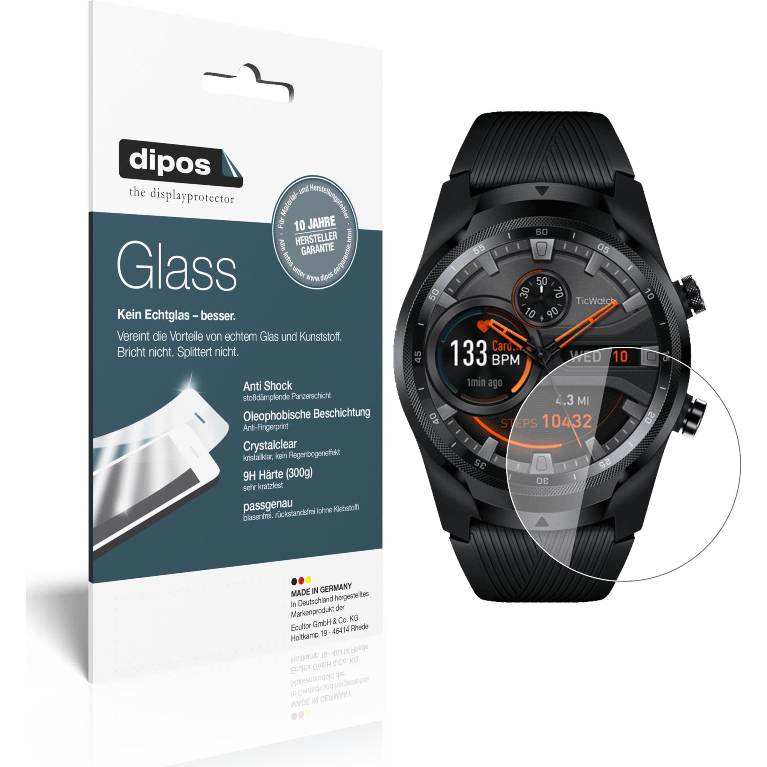 Dipos Displayschutz Anti-Shock, Smartwatch Schutzfolie, Transparent