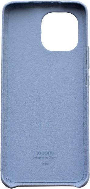 Actual product image Xiaomi Mi 11 Cloth Pattern Vegan Leather Case denim blue (Xiaomi Mi 11)