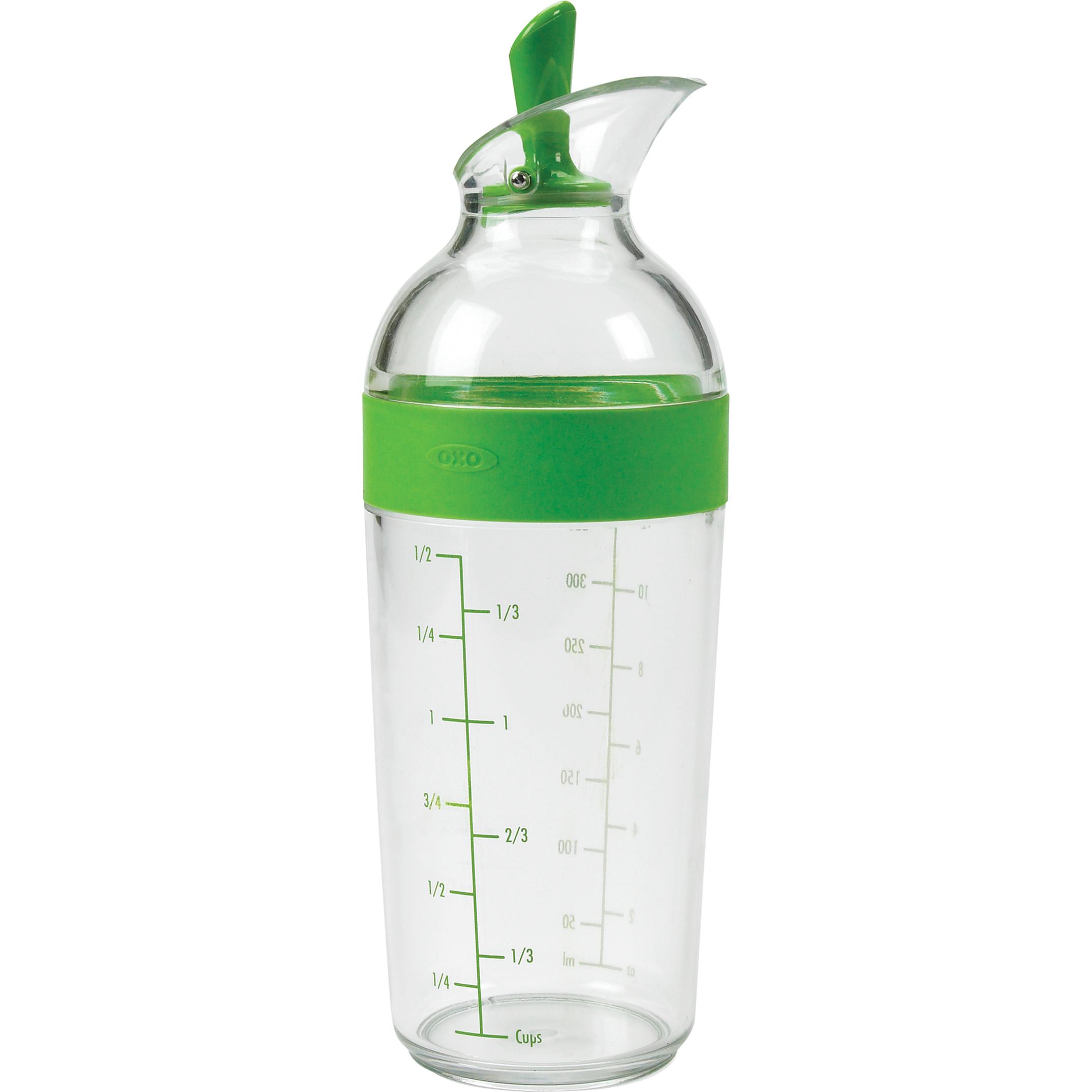 OXO Salatdressing Shaker, Messbecher, Transparent, Grün