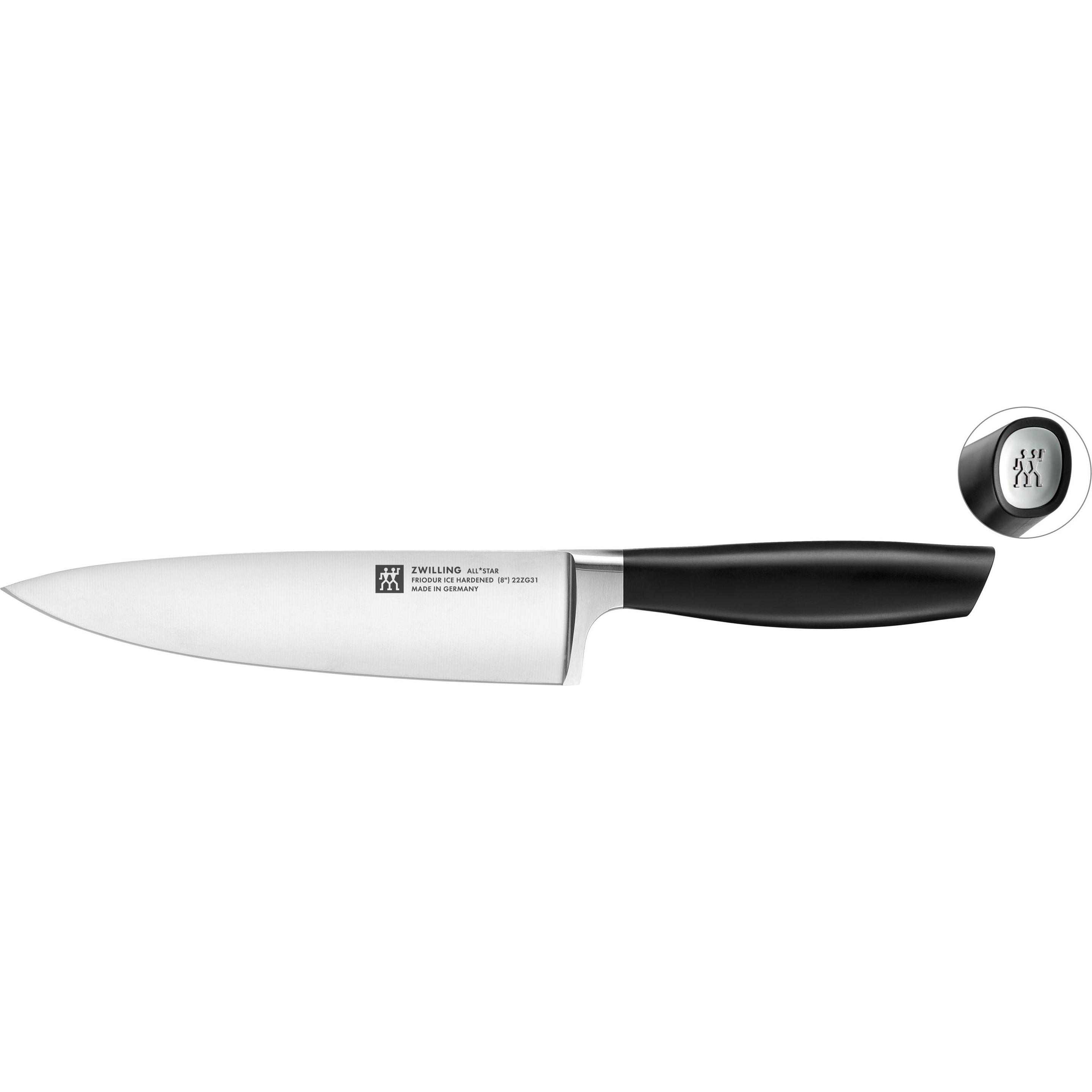 Zwilling All Star Kochmesser 200, chrome-silber, Küchenmesser, Silber, Schwarz