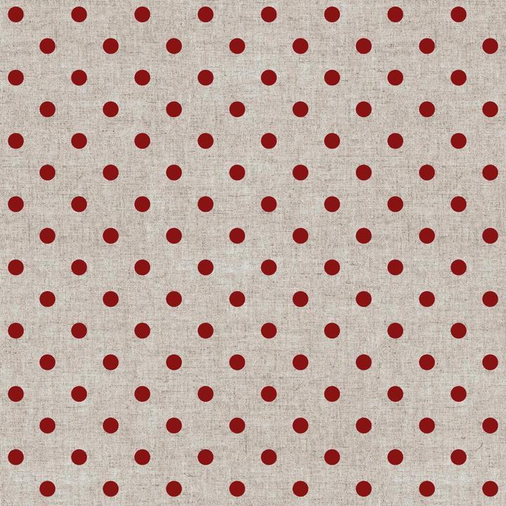 Produktbild VBS Motiv-Stoff Leinenoptik "Grosse Punkte", 140cm, 175g/m², Meterware