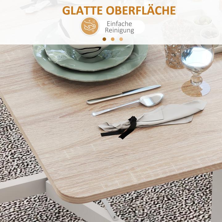 Produktbild Homcom Esstisch mit Rollen (120 x 80 x 73 cm)