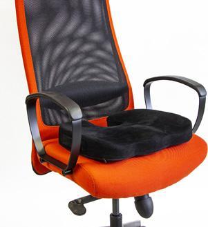 Produktbild Powerone Orthopädisches Kissen, druckfeste Kunststoffspitze, ergonomisch, schwarz, Memory-Schaum