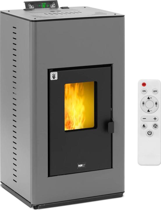 Produktbild MSW Pelletofen wasserführend 20 kW 380 m³ 25 l Wasser Pellet-Kaminofen Pelletkamin