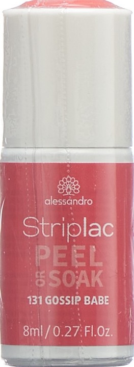 Actual product image Alessandro Striplac Peel or Soak Gossip Babe 8 ml (Coral, Orange, Peelable nail polish)