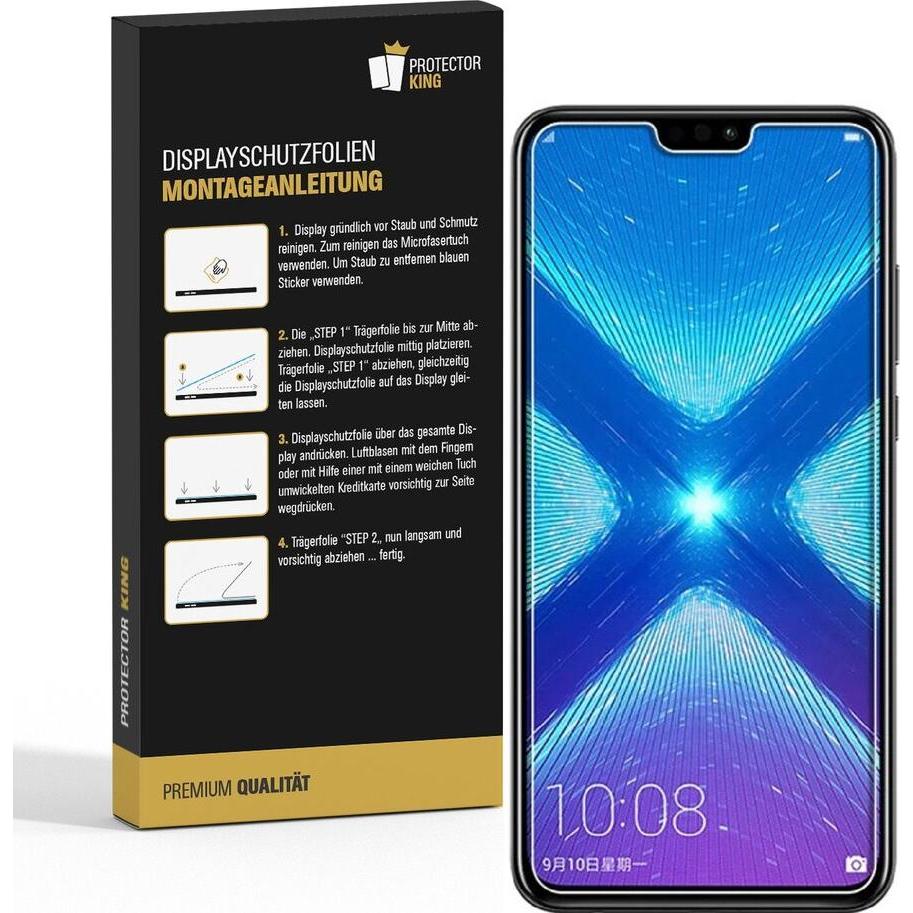 Thumbnail - Protectorking 3x Premium Displayschutzfolie 3D KLAR (3 Stück, Honor 8X), Smartphone Schutzfolie