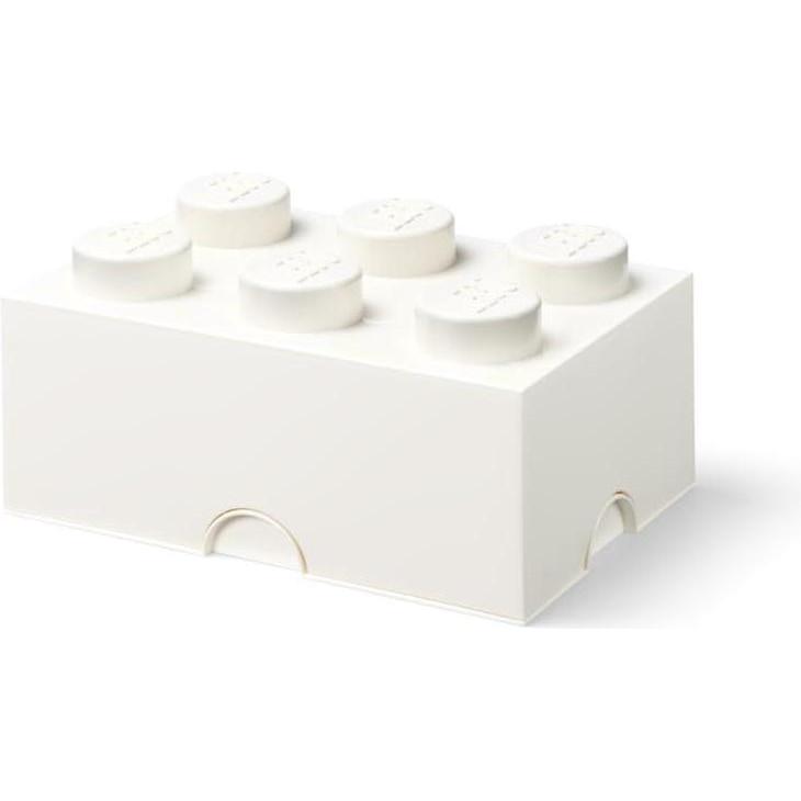 LEGO, Portagiochi, Storage Brick 6 (weiss)
