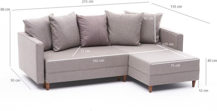 Image du produit Atelier del Sofa Hannah (Canapé d'angle, Canapé-lit)