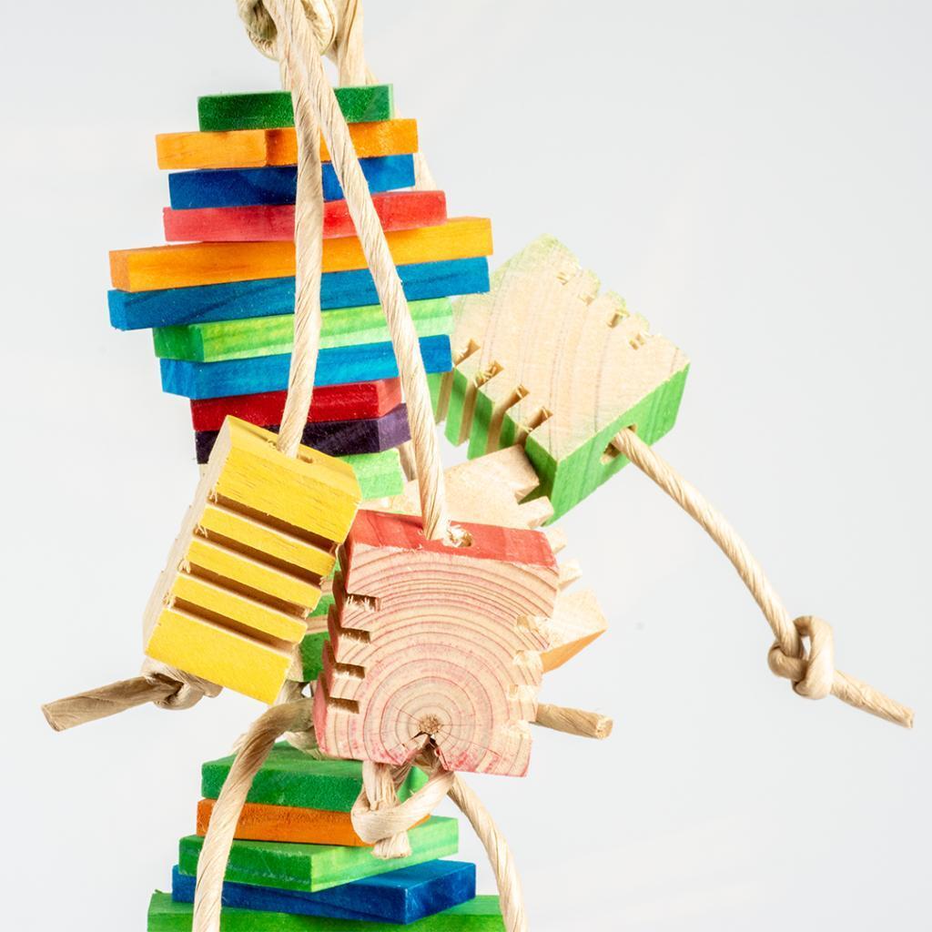 Jouet pour oiseaux cluster en bois avec corde en papier Duvoplus Groovy