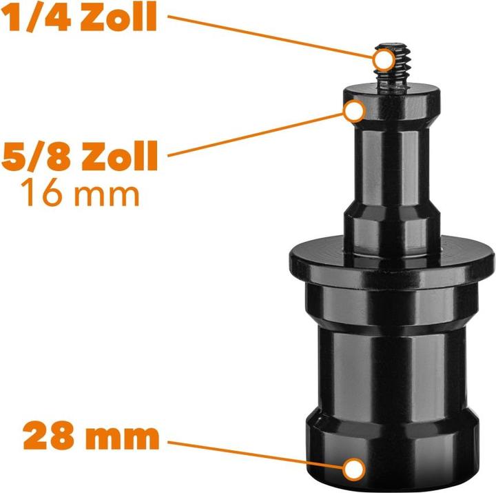 Produktbild Walimex 2x Spigot 28mm (1 1/8") / 16mm (5/8") (Stativadapter)