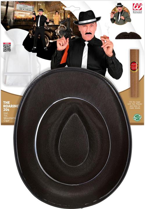 Actual product image Widmann DIE WILDEN 20er (Hut, Krawatte, Schnurrbart, Zigarre)