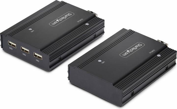 Produktbild StarTech com FD121-KVM-EXTENDER, Sender und Empfänger, Kabelgebunden, 300 m, 4096 x 2160 Pixel, 60 H