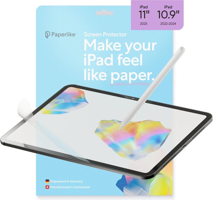 Image du produit Paperlike 3 Displayschutzfolie iPad 11 2025/ iPad 10.9 2022-24 (2 pièce(s), iPad Air 11 2025, iPad 10.9 (2022))