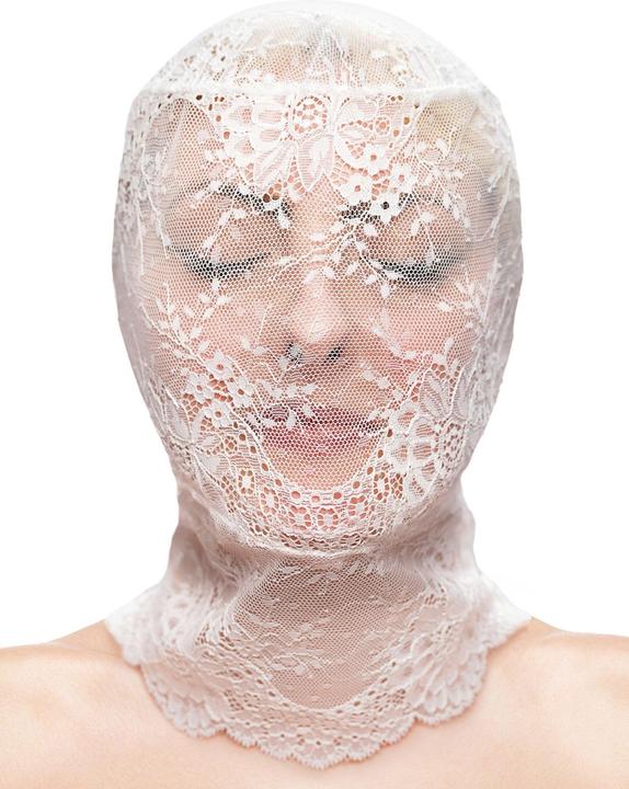 Actual product image NS Novelties Fetish & Fashion Lace Mask White