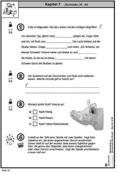 Produktbild Rennschwein Rudi Rüssel / Literaturseiten (Deutsch, KOHL VERLAG Der Verlag mit dem Baum, 2006)