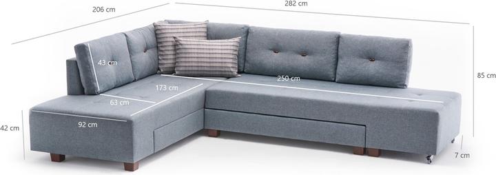 Immagine prodotto Atelier del Sofa Cali (Divano letto, Divano ad angolo)