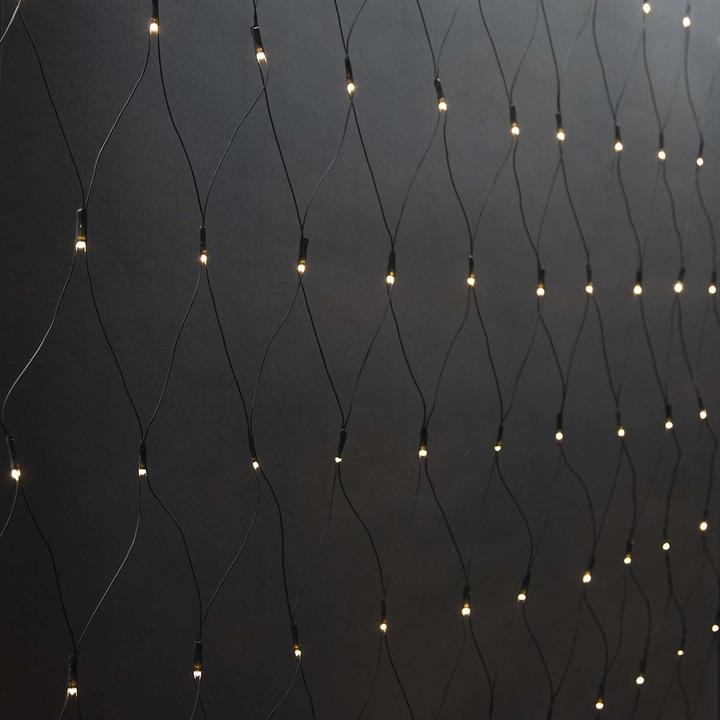 Image du produit Nedis Lampe filet décorative | Blanc chaud | 160 LEDs | 2 x 1 m | Effets de lumière : 7 | Intérieur et (2 m)