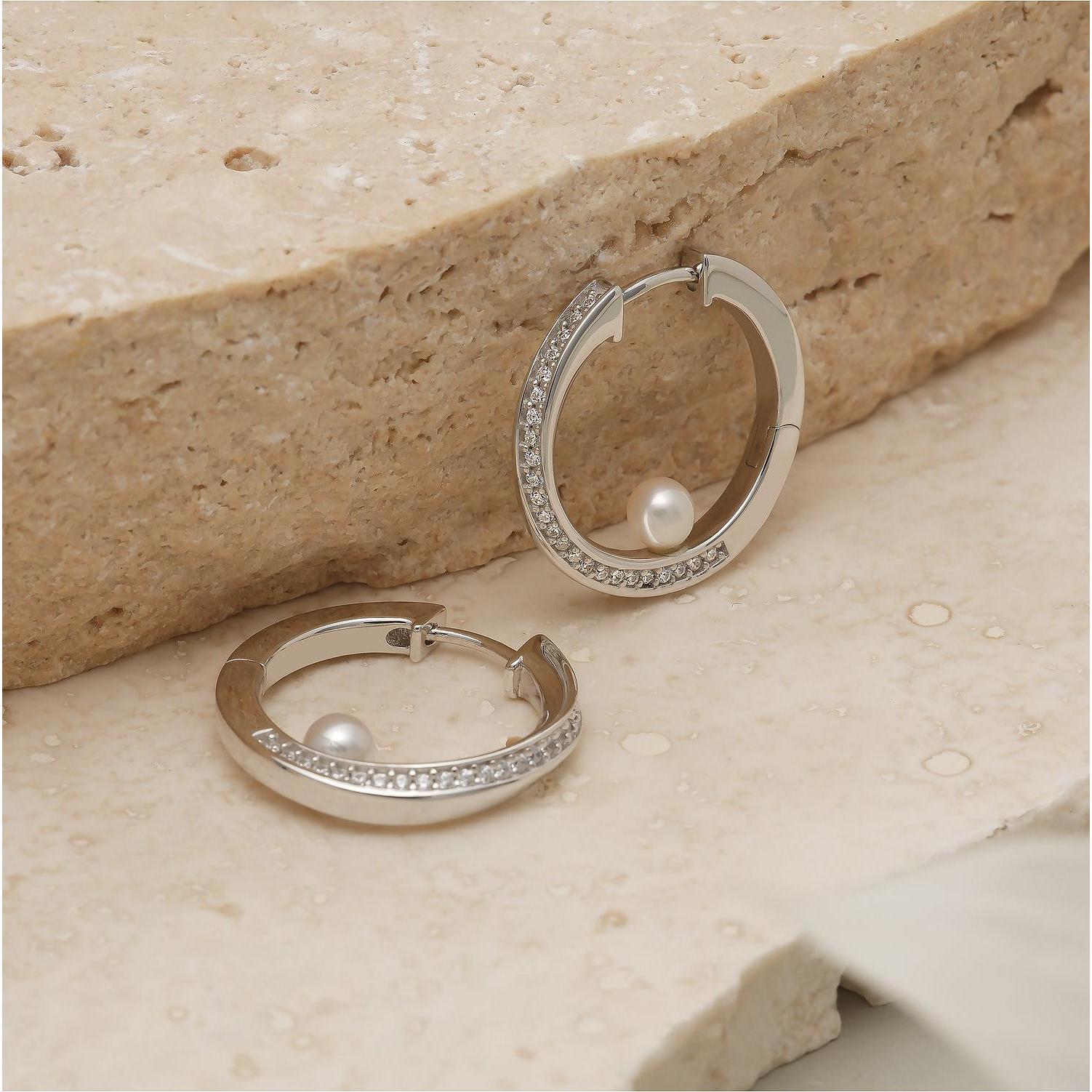 Thumbnail - Jette, Ohrringe, Creolen TWISTED, (925er Silber)