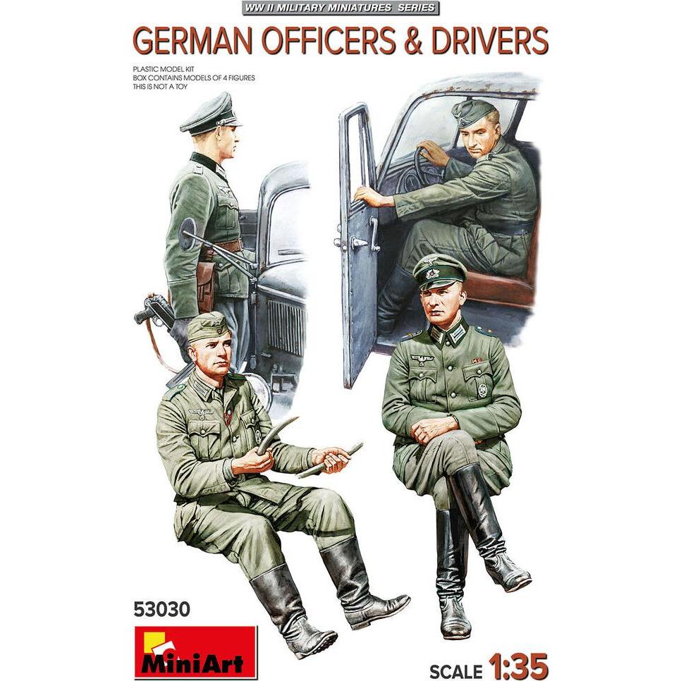 Mini art 1:35 Fig.-Set Dt. Kraftf.u.Offiziere (4) (550053030)