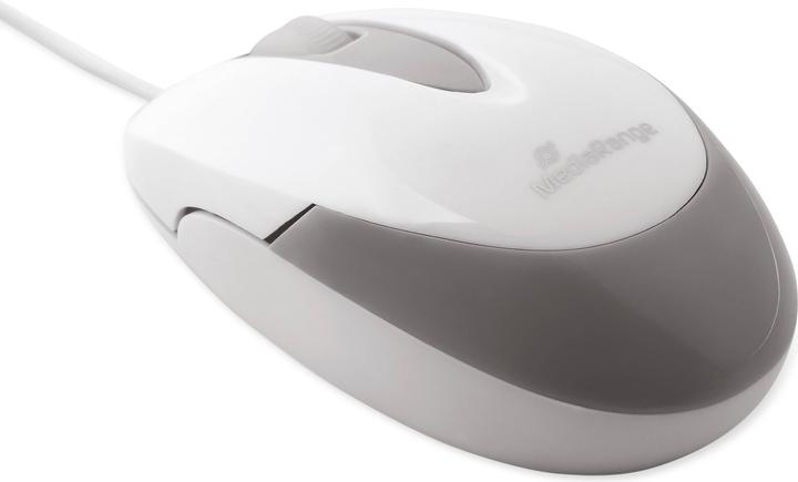Actual product image MediaRange OPTICAL MOUSE WITH CABLE MROS214 3buttons white/light grey (Cable)