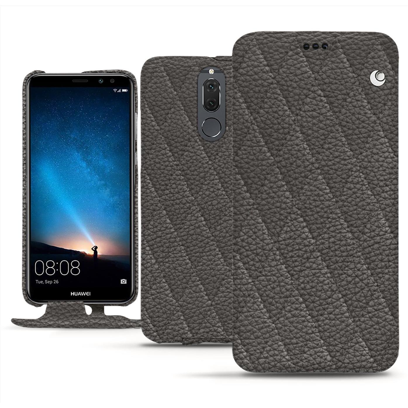 Thumbnail - Noreve Lederschutzhülle vertikal (Huawei Mate 10 Lite), Smartphone Hülle, Grau