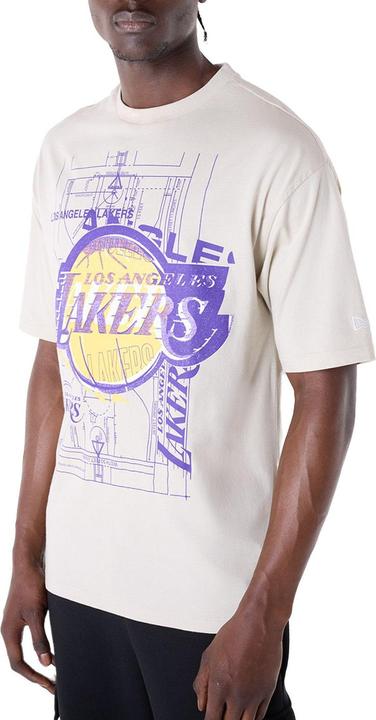 Actual product image New Era NBA Shirt - GRAPHIC Los Angeles Lakers stone - XL (XL)