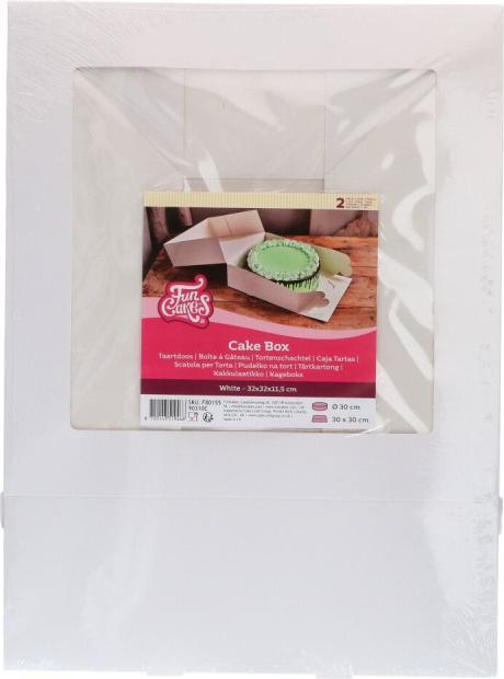 FunCakes Tortenschachtel Weiss 32x32x11.5 (2pcs)