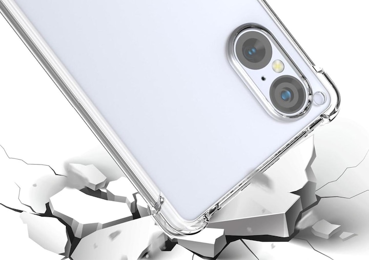 Produktbild Screenguard Sony Xperia 5 V Hülle Crystal Soft Airbag Bumper (Sony Xperia 5 V)