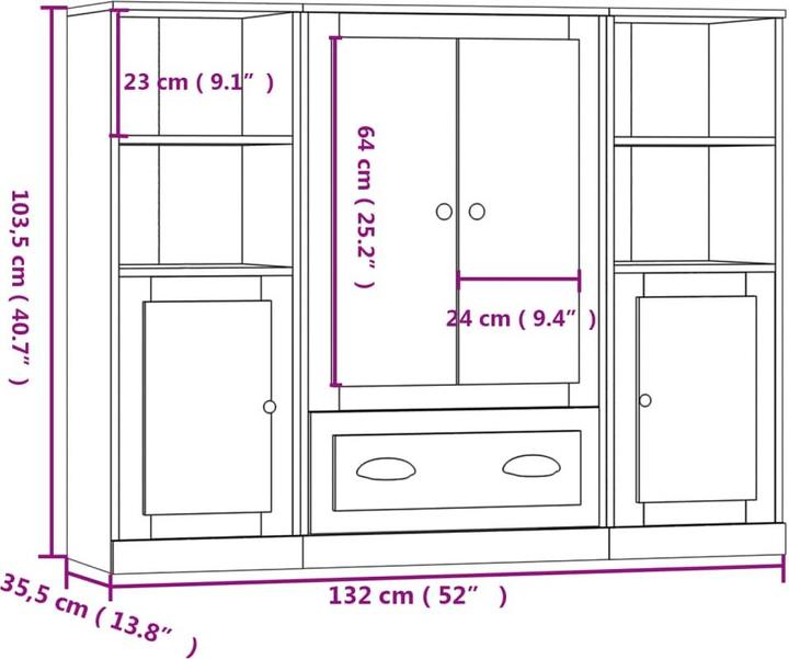 Image du produit vidaXL Highboard